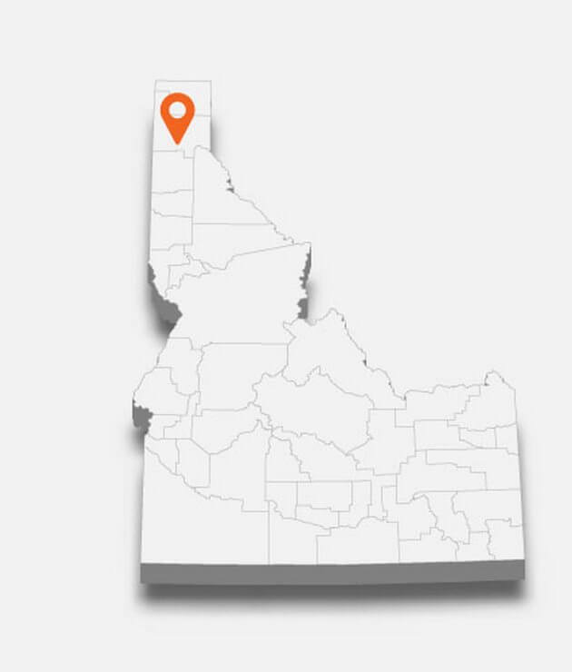 Sandpoint Idaho map